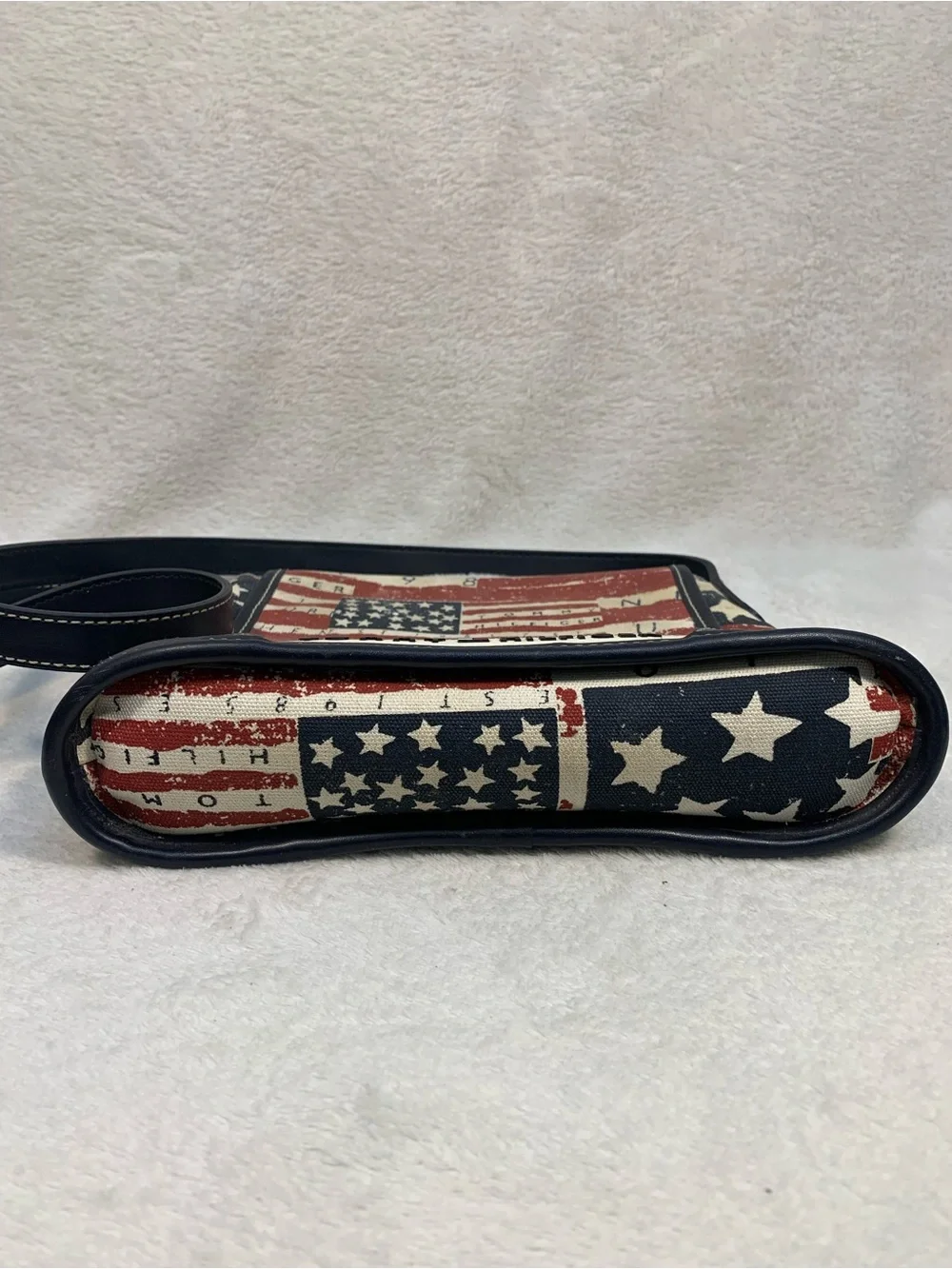 Vintage Tommy Hilfiger Patriotic Red, White and Navy Flag Crossbody Shoulder Bag